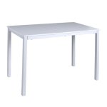 Bureau Estrum 120x60cm Blanc Structure Acier Bois Naturel