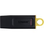 Pen USB Kingston DataTraveler Exodia 128GB USB 3.2 Gen 1 Preto/Amarelo com tampa e porta-chaves