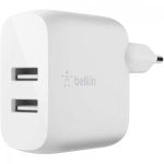 Caricatore da parete doppio USB-A Belkin Boost Charge da 24 W bianco