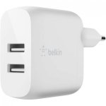 Chargeur Belkin WCB002VFWH 24W Double USB-A 2 ports Blanc
