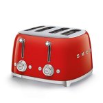 Tostadora Vintage Smeg TSF03RDEU 4 Ranuras Largas 2000W 6 Niveles Roja