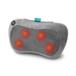Cojim de Massagem Ecomed 23309 Shiatsu 24W 4 Cabeças Rotativas Calor Preto