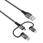 Trust 23572 cavo USB 1 m USB 2.0 USB A USB C/Micro-USB B/Lightning Nero