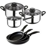 San Ignacio PK329 Batería de Cocina 5 Piezas + Set 3 Sartenes 16,20 y 24cm San Ignacio PK329 Batería de Cocina 5 Piezas + Set 3 Sartenes 16,20 y 24cm