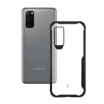 Ksix Flex Armor Funda TPU Transparente Borde Negro para Samsung Galaxy S20
