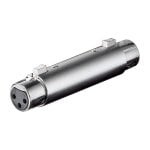 Goobay Adaptador XLR Fêmea/Fêmea Cinzento Goobay Adaptador XLR Fêmea/Fêmea Cinzento