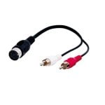 Cavo audio Goobay DIN 5 pin femmina a 2x RCA maschio 20 cm Nero