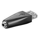 Goobay Adaptador USB a Jack 3.5mm Hembra/Hembra Negro Goobay Adaptador USB a Jack 3.5mm Hembra/Hembra Negro