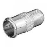 Goobay Antennenadapter Typ F Buchse/Stecker Grau