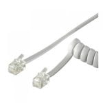 Goobay Cable Telefónico en Espiral de 4 Hilos RJ10 2m Blanco Goobay Cable Telefónico en Espiral de 4 Hilos RJ10 2m Blanco