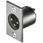 Goobay XLR 3-poliger Stecker, grau, Mikrofongehäuseanschluss