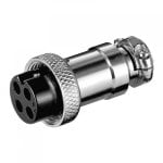 Goobay Conector GX16 Hembra de 4pin Gris