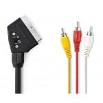 Goobay 50365 Videokabel-Adapter 3 m SCART (21-pin) 3 x RCA Schwarz Goobay 50365 Videokabel-Adapter 3 m SCART (21-pin) 3 x RCA Schwarz