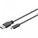 Goobay Câble USB-A vers USB-C Mâle/Mâle 0,15m Noir Goobay Câble USB-A vers USB-C Mâle/Mâle 0,15m Noir