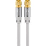 Goobay Cable de Antena Coaxial Conector F Macho/Macho 2m Blanco
