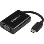 StarTech.com Adattatore da USB-C a VGA con alimentazione - 1080p Convertitore video USB Type-C a monitor VGA con porta di ricarica Pass-Through PD 60W - Compatibile Thunderbolt 3 - Nero