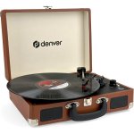 Tocadiscos Denver VPL-120 2W RMS USB AUX Trazione Cinghia Vinile Marrone