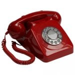 Telefono fisso retrò GPO 746 rosso