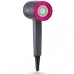 Secador de Cabelo Profissional Iónico GKL Beauty Topaz S2100 2200W 3 Temperaturas 2 Velocidades com Acessórios Cinzento/Rosa
