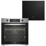 Beko BBSE12340XD Pack Horno Multifunción 72L Inox + Placa Inducción 3 Zonas A Cristal Negro