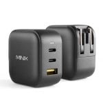 Minix Neo P1 Carregador com 3 Portas USB 2 x USB-C 3.0 Quick Charge 3.0 66w