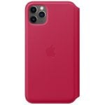 Apple Leder-Folio-Hülle in Himbeerrot für iPhone 11 Pro Max