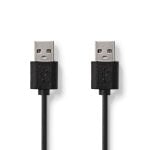 Nedis CCGT60000BK10 câble USB 2 m USB 2.0 USB A Noir Nedis CCGT60000BK10 câble USB 2 m USB 2.0 USB A Noir