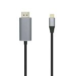 Cavo Aisens da USB-C a DisplayPort maschio/maschio 0,8 m Argento/Nero