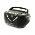 Radio CD Mooov Metronic Mooov 6W RMS AUX Cassette Negro funciones grabar y programar