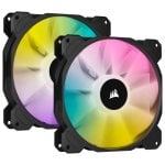 Kit double ventilateur Corsair iCUE SP140 RGB ELITE Performance 140 mm PWM iCUE Lighting Node CORE