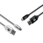 Confezione da 2 cavi Subblim da USB-C a USB 2.0 da 1 m Nero/Argento