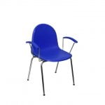 Piqueras und Crespo Ves 4er-Pack blaue Kunststoffstühle