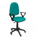 Piqueras y Crespo Ayna Bali Chaise Accoudoirs Fixes Roues Parquet Vert Clair
