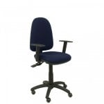 Piqueras y Crespo Ayna S Bali Chaise avec accoudoirs réglables et roulettes en parquet bleu marine Piqueras y Crespo Ayna S Bali Chaise avec accoudoirs réglables et roulettes en parquet bleu marine