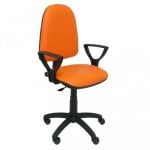 Piqueras y Crespo Chaise Ayna en similicuir avec accoudoirs orange