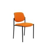 Piqueras y Crespo Villalgordo Fester orangefarbener Kunstledersattel, schwarzes Chassis Piqueras y Crespo Villalgordo Fester orangefarbener Kunstledersattel, schwarzes Chassis