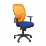 Piqueras y Crespo Jorquera Chaise en maille orange Assise Bleu Bali