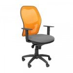 Piqueras y Crespo Jorquera Orange Mesh Chair Bali Hellgrauer Sitz