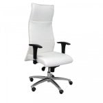 Piqueras y Crespo Albacete XL Fauteuil en simili cuir avec mousse à mémoire de forme blanche