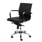 Piqueras y Crespo Yeste Confidente Fauteuil pivotant en simili cuir noir