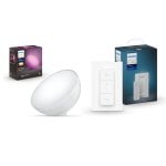 Philips Pack Lampe de Table LED RGB Hue Go V2 + Variateur sans fil Hue V2