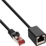 Rallonge de câble réseau en ligne RJ45 FTP Cat.6. Mâle/Femelle 2m Noir Rallonge de câble réseau en ligne RJ45 FTP Cat.6. Mâle/Femelle 2m Noir