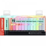 STABILO Boss Original Pack de 15 Marcadores Fluorescentes Colores Surtidos STABILO Boss Original Pack de 15 Marcadores Fluorescentes Colores Surtidos