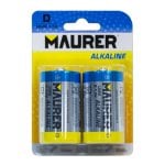 Maurer Confezione da 2 batterie alcaline D LR20 1,5 V