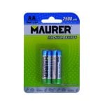 Maurer Pack 2 Pilhas Recarregáveis AA HR-6 2500mAh Maurer Pack 2 Pilhas Recarregáveis AA HR-6 2500mAh