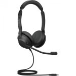 Jabra Evolve2 30, UC Stereo Auricolare Cablato A Padiglione Ufficio USB tipo-C Nero