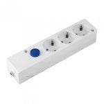 Multiprise Simon Multifix 3 Prises Interrupteur au pied Montage mural personnalisable