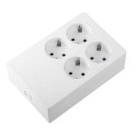 Simon Regleta Múltiple sin Cable 4 Tomas Blanca