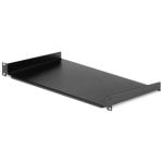 StarTech.com Étagère fixe 1U pour Montage en Rack de Serveur - Plateau Universel en Acier de 25,4cm de Profondeur pour Rack d'Équipement Audiovisuel/Réseau 19" - Capacité de Poids 20kg, Noir
