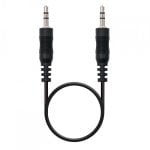 Nanocable Cable de Audio Jack 3.5 Macho/Macho 30cm Negro Nanocable Cable de Audio Jack 3.5 Macho/Macho 30cm Negro